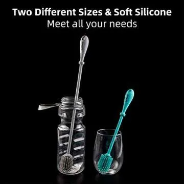 LeMuna Silicone Bottle Brush Set for Safe, Eco-Friendly Cleaning