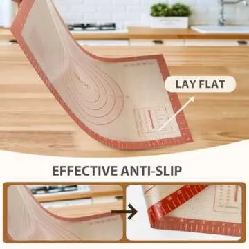 Extra Thick Silicone Baking Mat 24" x 16" Non Stick