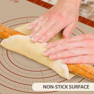 Extra Thick Silicone Baking Mat 24" x 16" Non Stick