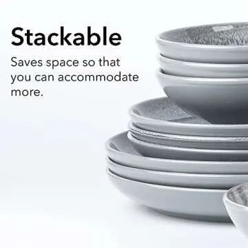 Arora FAIT 16pc Reactive Glaze Dinnerware Set for 4