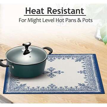 Ruvanti Placemats 100% Cotton 13x19 Inch, Dining Table Placemats Set of 6, Modern Place Mats for Dining Table Decor, Kitchen & Table Linens, Coffee Mat for Christmas Dinners - Ethnic