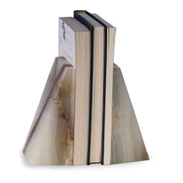 Stylish Triangular Marble Bookends for Elegant Decor