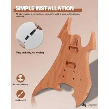 Leo Jaymz DIY Electric Guitar Kits with Mahogany Body