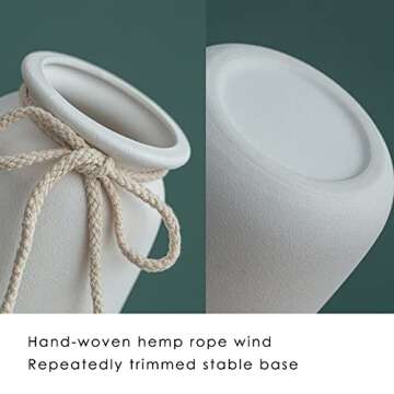 AEROiVi White Ceramic Vase for Modern Decor