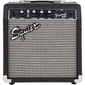 Fender Squier 24-Inch Short Scale Strat Pack - Transparent Red Bundle with Frontman 10G Amplifier, Tuner, Instrument Cable, Strap, Picks, Online Lessons, and Austin Bazaar Instructional DVD