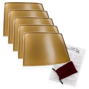 AuldHome Design Gold Farmhouse Tree Collar (29-Inch Diameter Base), Vintage Enamelware, Christmas Tree Accent,Vintage Retro Style