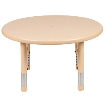 Flash Furniture Round Kids Adjustable Table for Ages 1-7