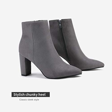 Stylish DREAM PAIRS Chunky Heel Ankle Booties for Women