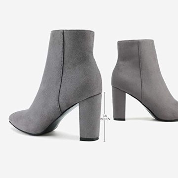 Stylish DREAM PAIRS Chunky Heel Ankle Booties for Women