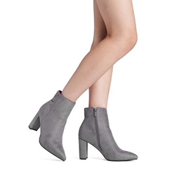 Stylish DREAM PAIRS Chunky Heel Ankle Booties for Women
