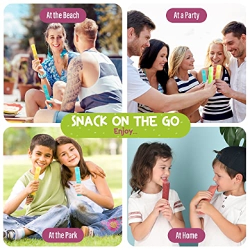 Frozip 125 BPA Free Disposable Popsicle Bags for Healthy Fun