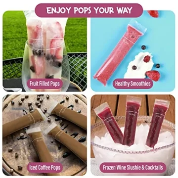 Frozip 125 BPA Free Disposable Popsicle Bags for Healthy Fun