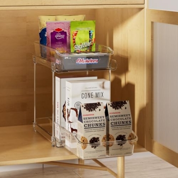 Delamu 2-Tier Clear Under Sink Organizer for Bathroom and Kitchen