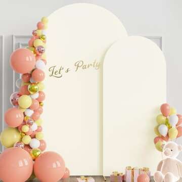 Wokceer Arch Covers Set for Weddings & Parties 7.2FT, 6FT