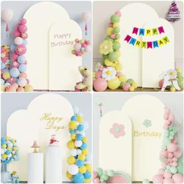 Wokceer Arch Covers Set for Weddings & Parties 7.2FT, 6FT