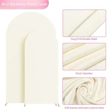 Wokceer Arch Covers Set for Weddings & Parties 7.2FT, 6FT