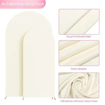 Wokceer Arch Covers Set for Weddings & Parties 7.2FT, 6FT