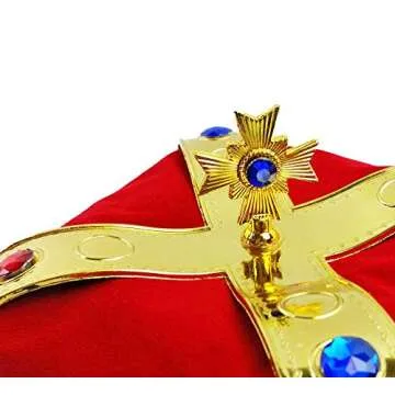 Royal Jeweled King's Crown for Celebrations and Costumes