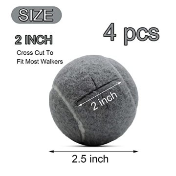 ZHUOKECE Precut Walker Tennis Balls for Floor Protection