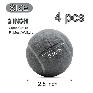 ZHUOKECE Precut Walker Tennis Balls for Floor Protection