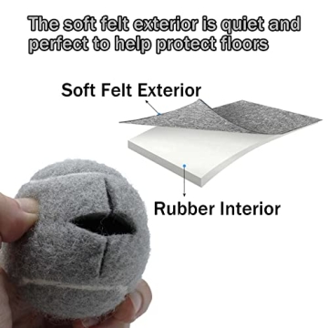 ZHUOKECE Precut Walker Tennis Balls for Floor Protection