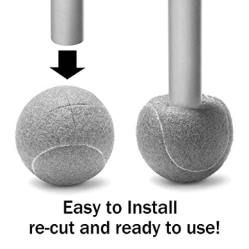ZHUOKECE Precut Walker Tennis Balls for Floor Protection