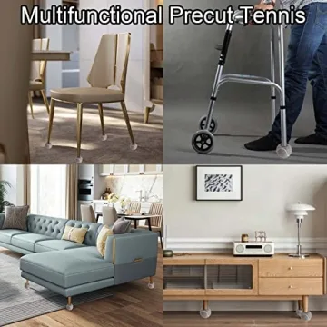 ZHUOKECE Precut Walker Tennis Balls for Floor Protection