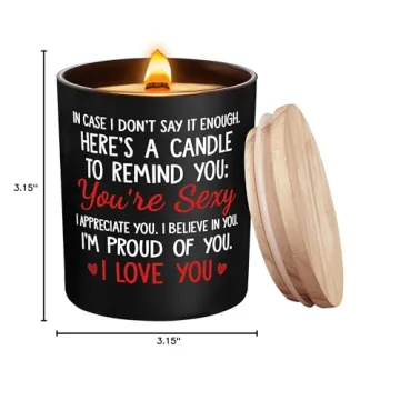 Anniversary, Birthday, Christmas Gifts for Him, Her, Husband, Boyfriend, Wife, Girlfriend - Boyfriend Husband Gifts, Wife Gifts, Girlfriend Gifts - Husband Boyfriend Birthday Gift - Scented Candle