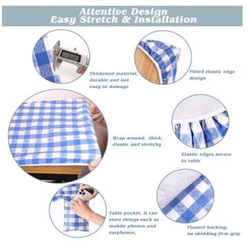 Stylish Fitted Picnic Table Cover & Bench Covers Set