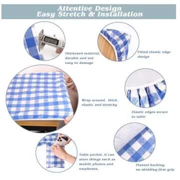 Stylish Fitted Picnic Table Cover & Bench Covers Set