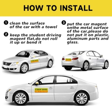 Student Driver Magnet - Reflective & Reusable Stickers