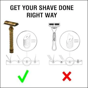 Pearl Shaving Double Edge Close Comb Safety Razor made with Brass metal- Premium DE Shaving Razor | ...