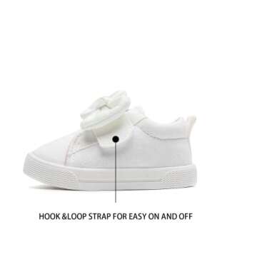 GENGASUN Toddler Girl's Lightweight Sneakers - Cute Bowknot Design