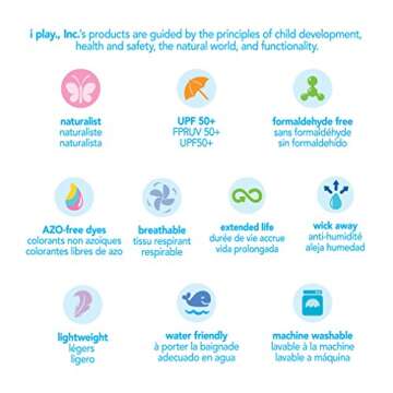 i play. Toddler Brim Sun Protection Hat - Hot Pink for Ages 2T-4T