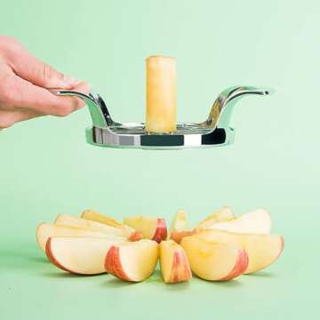 Apple Slicer,12-Blade Extra Large Apple Corer,Easy to Use, Time-Saving, Heavy Duty Stainless Steel Apple Cutter and Divider