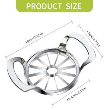 Apple Slicer,12-Blade Extra Large Apple Corer,Easy to Use, Time-Saving, Heavy Duty Stainless Steel Apple Cutter and Divider
