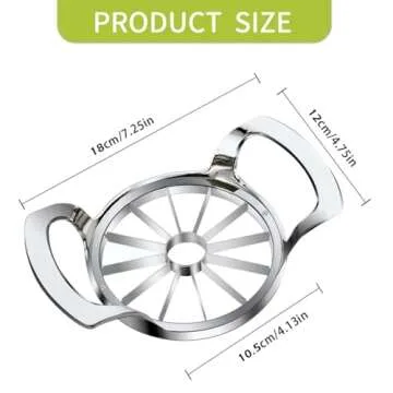 Apple Slicer,12-Blade Extra Large Apple Corer,Easy to Use, Time-Saving, Heavy Duty Stainless Steel Apple Cutter and Divider
