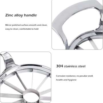 Apple Slicer,12-Blade Extra Large Apple Corer,Easy to Use, Time-Saving, Heavy Duty Stainless Steel Apple Cutter and Divider
