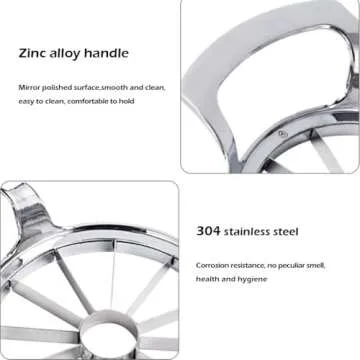 Apple Slicer,12-Blade Extra Large Apple Corer,Easy to Use, Time-Saving, Heavy Duty Stainless Steel Apple Cutter and Divider