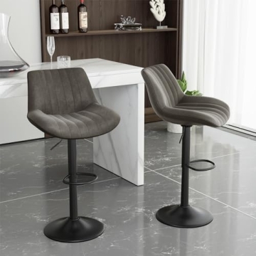 Modern Adjustable Swivel Bar Stools Set of 2 - Comfort & Style for Your Kitchen