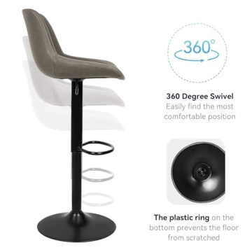 Modern Adjustable Swivel Bar Stools Set for Kitchen Comfort