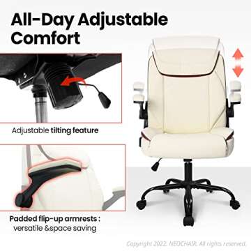 Ergonomic Mid-Back Gaming Chair with Adjustable Armrests