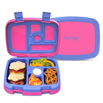 Bentgo Kids Bento-Style 5-Compartment Leak-Proof Lunch Box - Ideal Portion Sizes for Ages 3 to 7 - D...