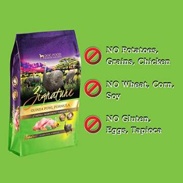 Zignature Guinea Fowl Formula Grain-Free Dry Dog Food 25lb