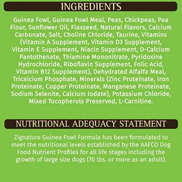 Zignature Guinea Fowl Formula Grain-Free Dry Dog Food 25lb