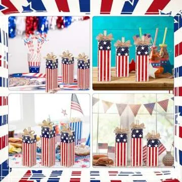 Redbaker Patriotic Tiered Tray Decor for Independence Day