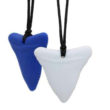 Chew Necklaces for Sensory Kids, 3 Pack Sensory Toys Silicone Chewy Necklace Sensory for Autism, ADH...