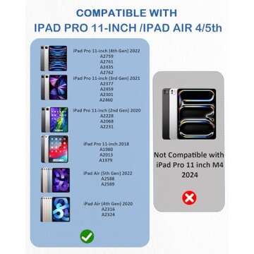 2 PACK Paper Screen Protector for iPad Air 5th/4th Generation, iPad Pro 11 inch (2022/2021/2020/2018...