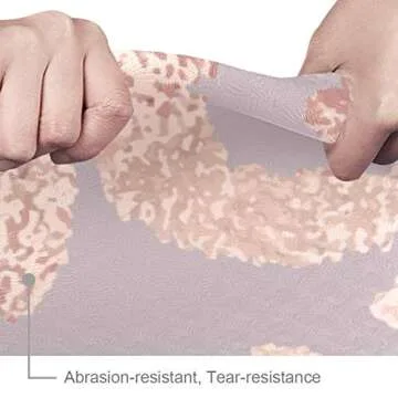 Siebzeh Fit Yoga Mat Rose Gold Leopard Skin 6mm Eco Friendly Rubber Health&Fitness Slip-Resistant Mat for All Types of Exercise, Yoga, and Pilates (72" x 24" x 6mm Thick)