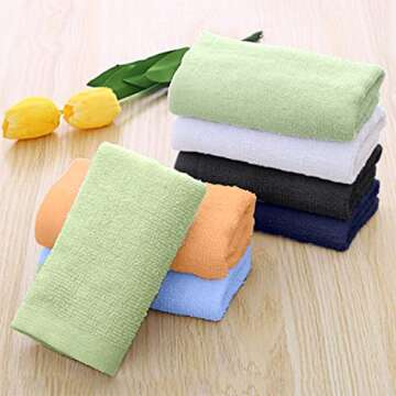 BEST TOWEL - Washcloths 24 Pack Multicolour Wash Cloths for Bathroom, Spa, and Gym Towel, Extra-Abso...